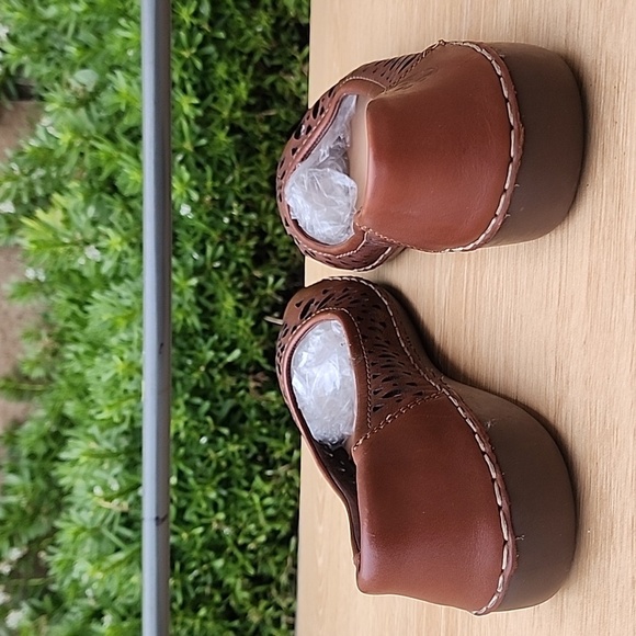 Lobo Solo Brown Padded Laser Cut Design Leather Women's Loafers Size 23.5 / US 6 - Picture 4 of 11